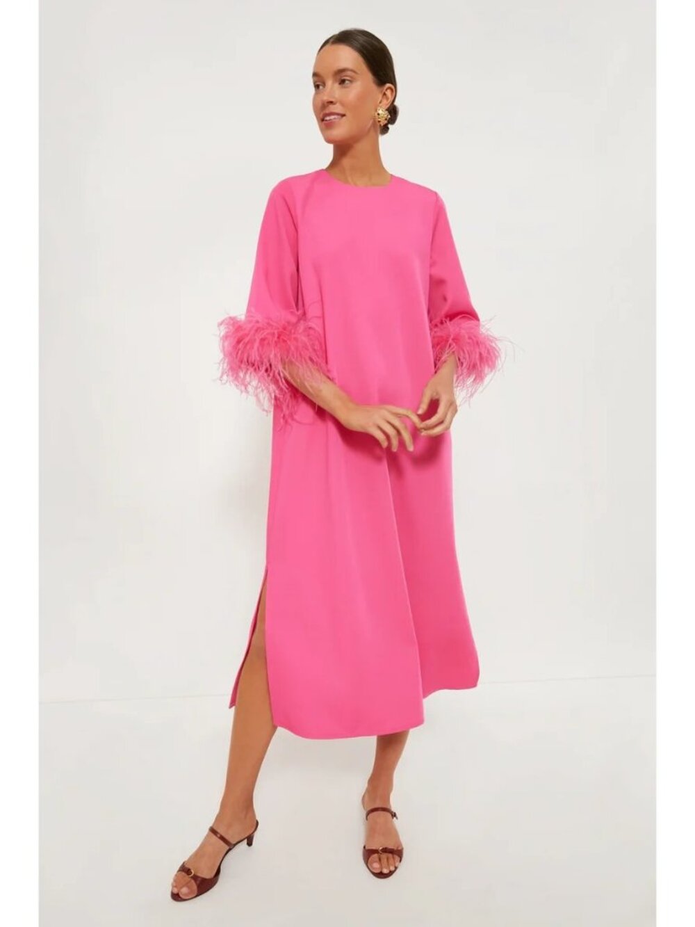 TUCKERNUCK Feather Jamie Dress Hot Pink Size Medium NWT